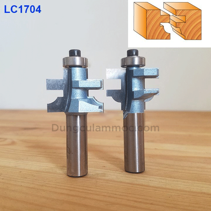 Bộ 2 mũi ghép mộng tủ bếp LC1704 - Dụng cụ làm mộc